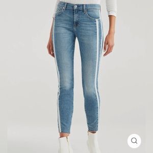 7 For All Mankind “the ankle skinny” with frayed bottoms